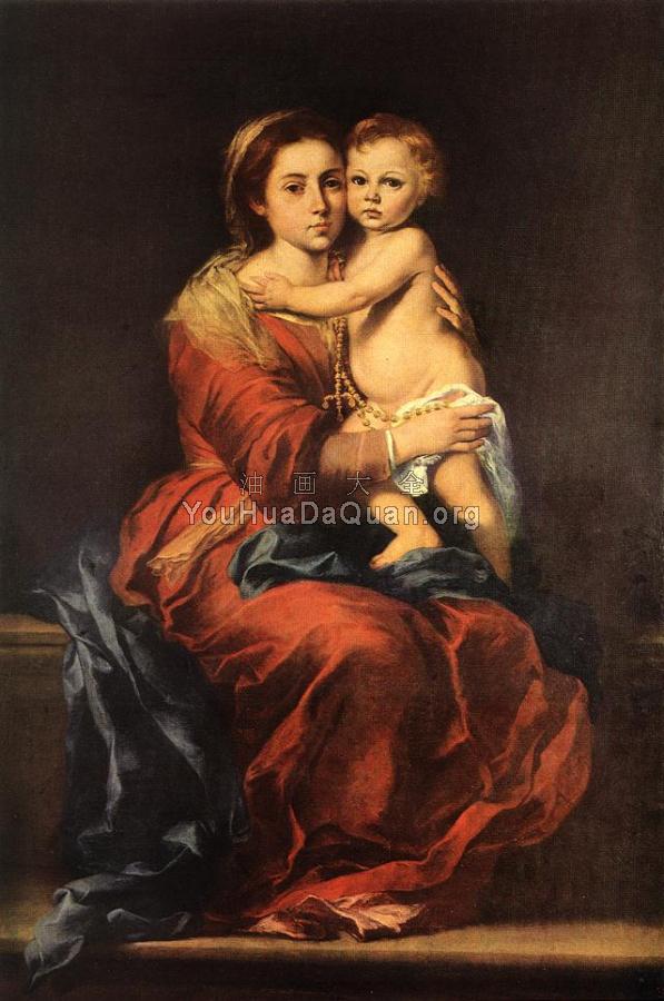 Virgin and Child with a Rosary - 巴托洛梅·埃斯特班·牟利罗